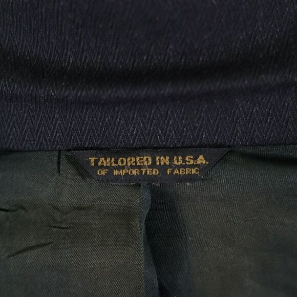 Austin Reed Tweed Wool Blue Herringbone‎ 42L 2 Button Sport Coat - Picture 12 of 13